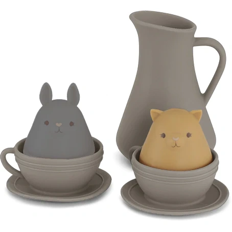 Silicone Tea Pot Cups Bath Toy Set