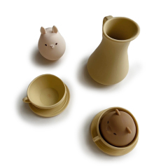 Silicone Tea Pot Cups Bath Toy Set