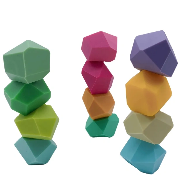 Colorful Silicone Pebbles Stacking Set