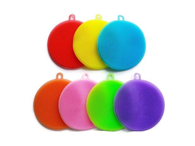 Round Silicone Dish Sponge Dish Scrubber