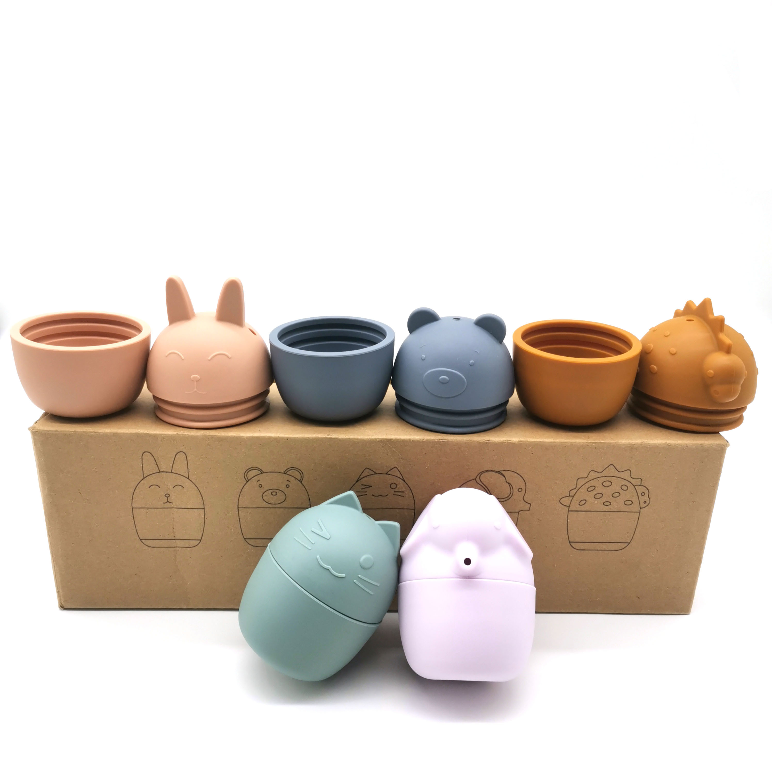 Animals Shape Silicone Baby Bath Toys