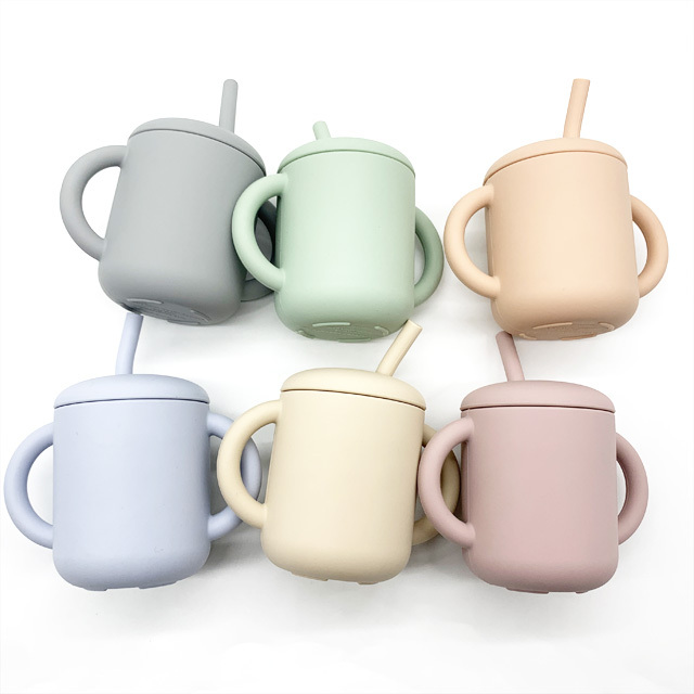 Baby Silicone Training Cup Straw For Toddlers