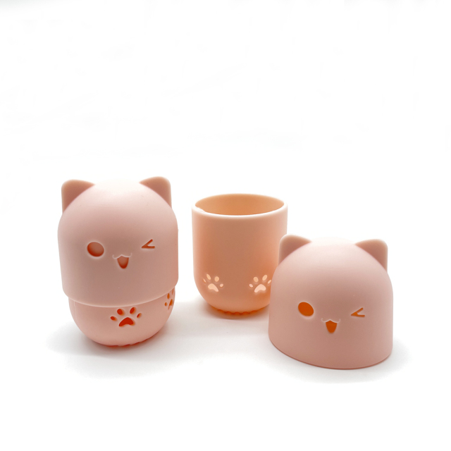 Cute Cat Silicone Makeup Sponge Storage Rack
