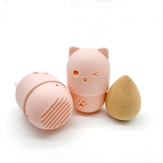 Cute Cat Silicone Makeup Sponge Storage Rack