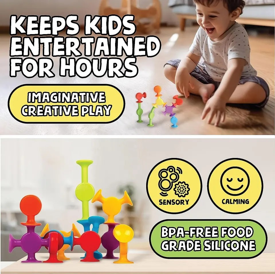 Silicone Suction Toys Bath Toys for Kids