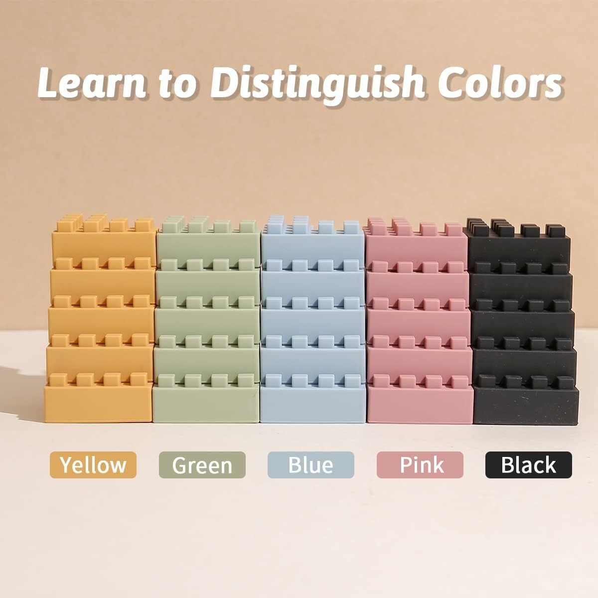 Children's Silicone Building Blocks Safe and Chewable Soft