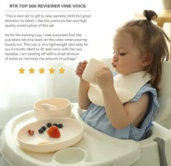 3pcs Baby Silicone Toddler Plates Set