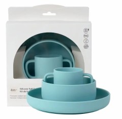 3pcs Baby Silicone Toddler Plates Set