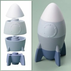 Silicone Rocket Stacking Toy
