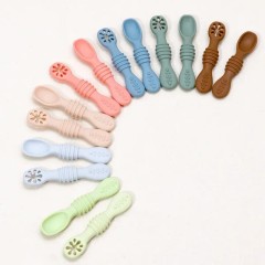 Silicone Baby Spoons Toddler Self Feeding