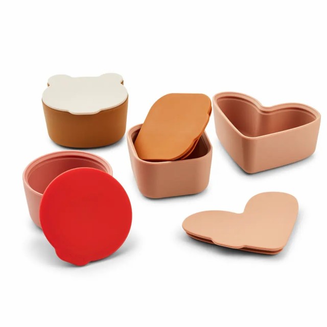 Silicone Snack Trays Containers Box with Lids