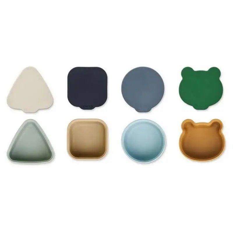 Silicone Snack Trays Containers Box with Lids