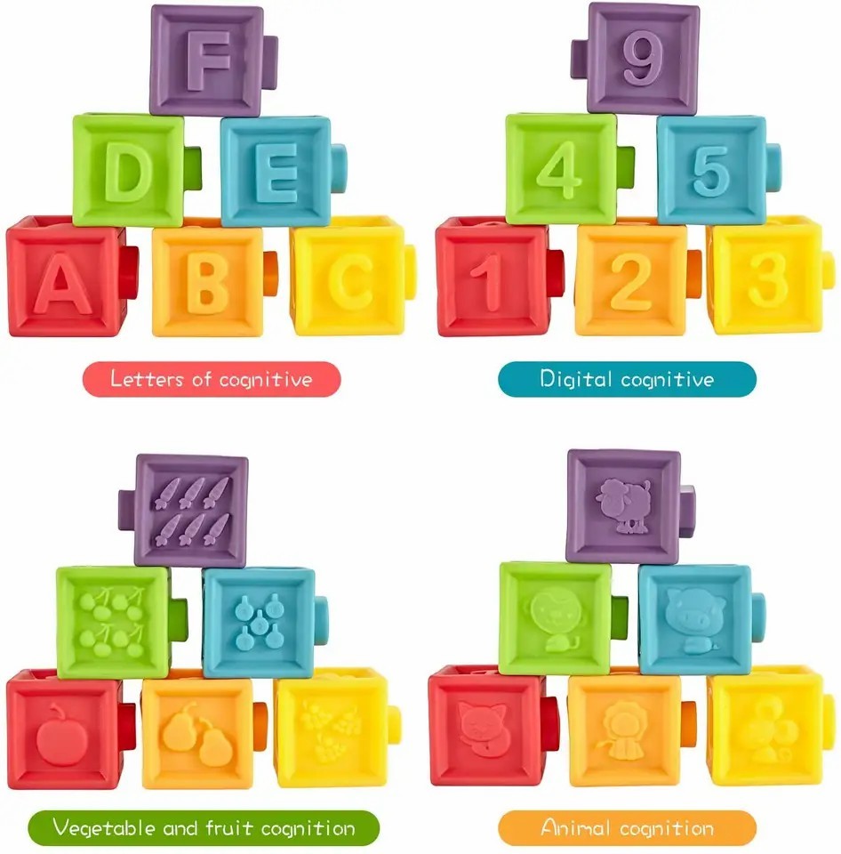 Soft Stacking Blocks for Baby Infant and Toddler