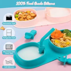 Silicone Toddler Baby Plates Dishes