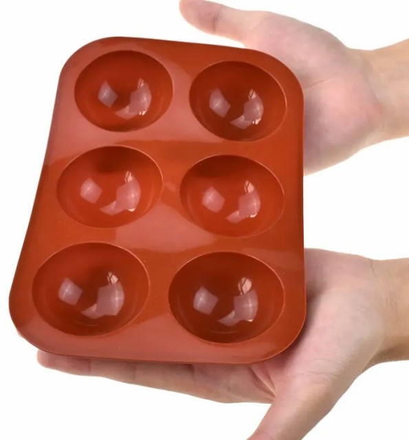 Mirenlife Medium 6-Cavity Semi Sphere Silicone Mold