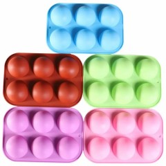 Mirenlife Medium 6-Cavity Semi Sphere Silicone Mold