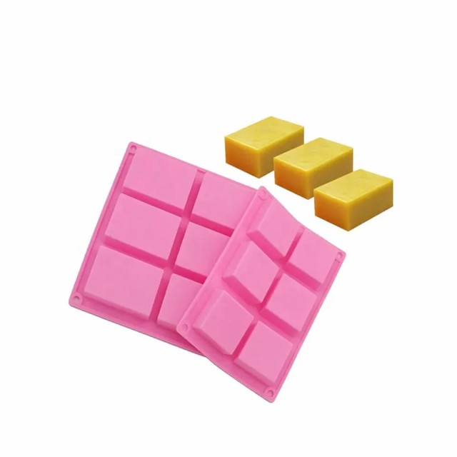 6 Cavities Rectangle Silicone Soap Mold