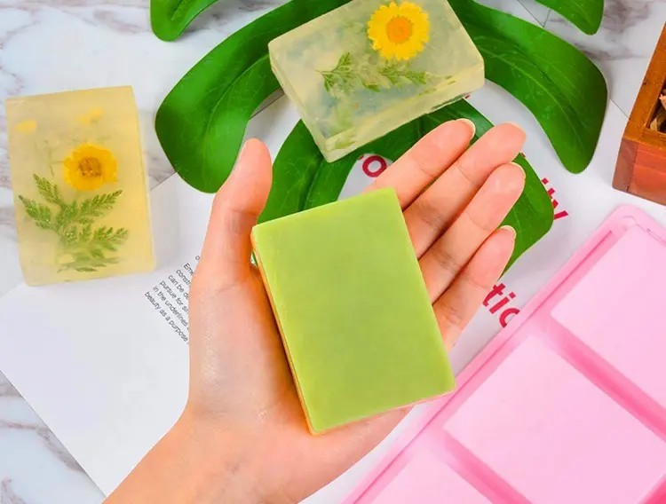 6 Cavities Rectangle Silicone Soap Mold
