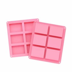6 Cavities Rectangle Silicone Soap Mold