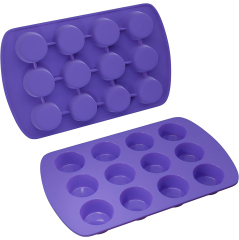 Silicone Muffin Pan - Regular 12 Cups Cupcake Tray