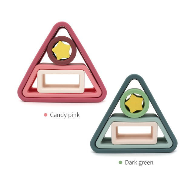 Colorful Stacker Triangle Square Building Block Set