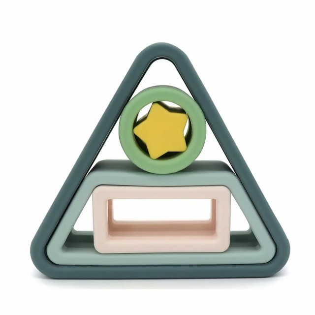 Colorful Stacker Triangle Square Building Block Set, Silicon Blocks ...