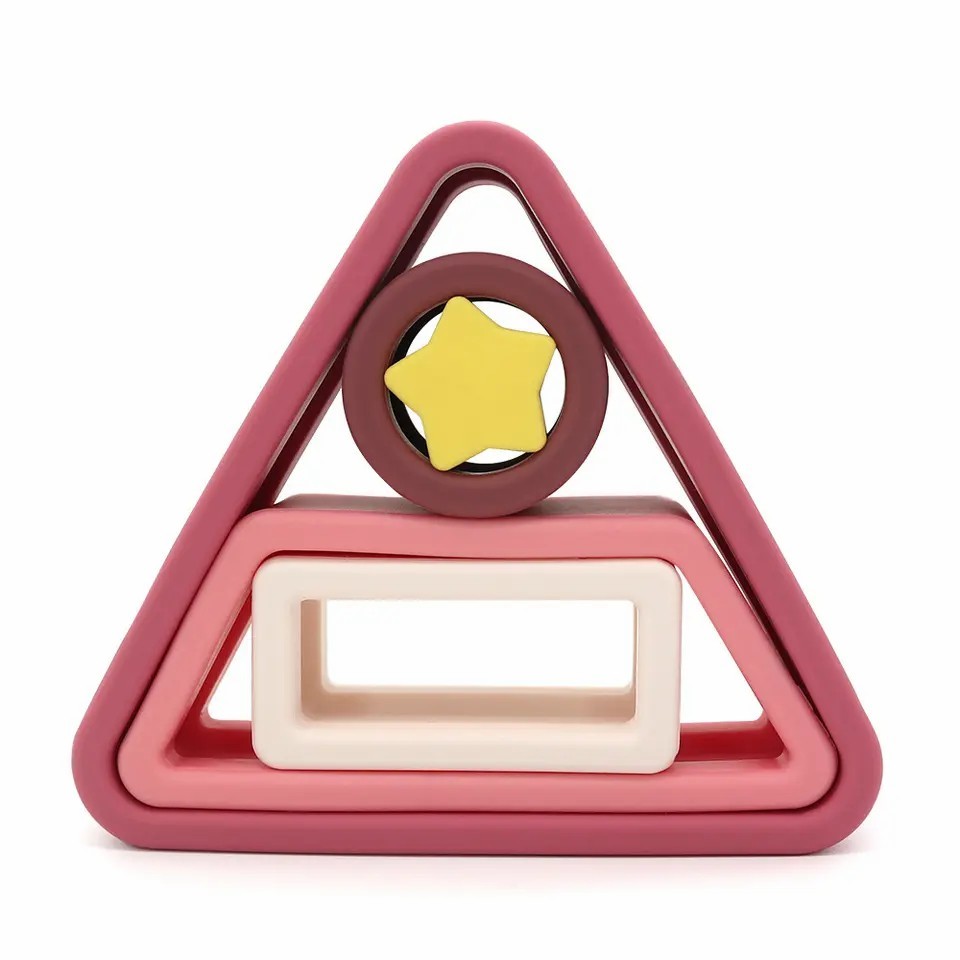 Colorful Stacker Triangle Square Building Block Set