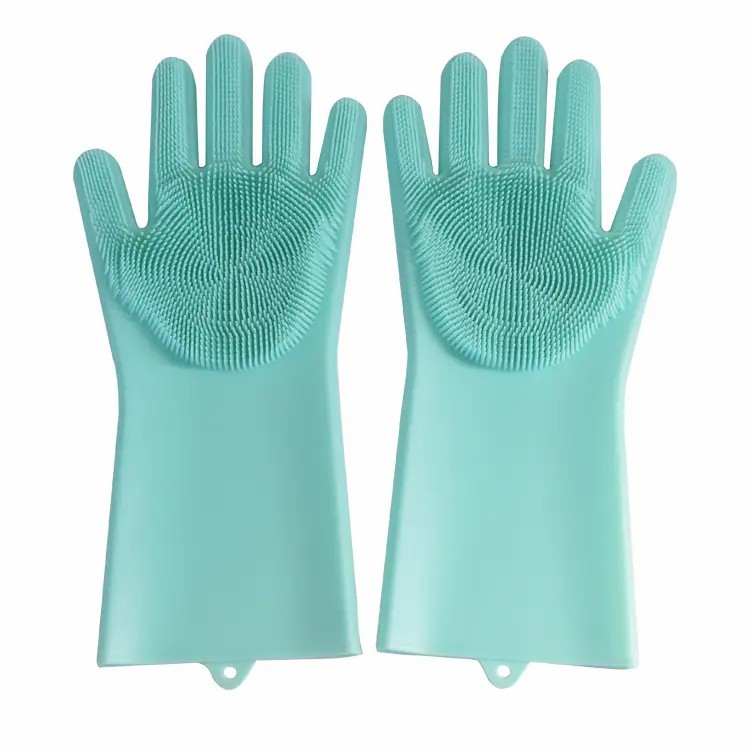 Magic Cleaning Gloves – Wiederverwendbare Silikon-Handschuhe Mit Borsten, Antibakteriell, Für Geschirr & Haushalt