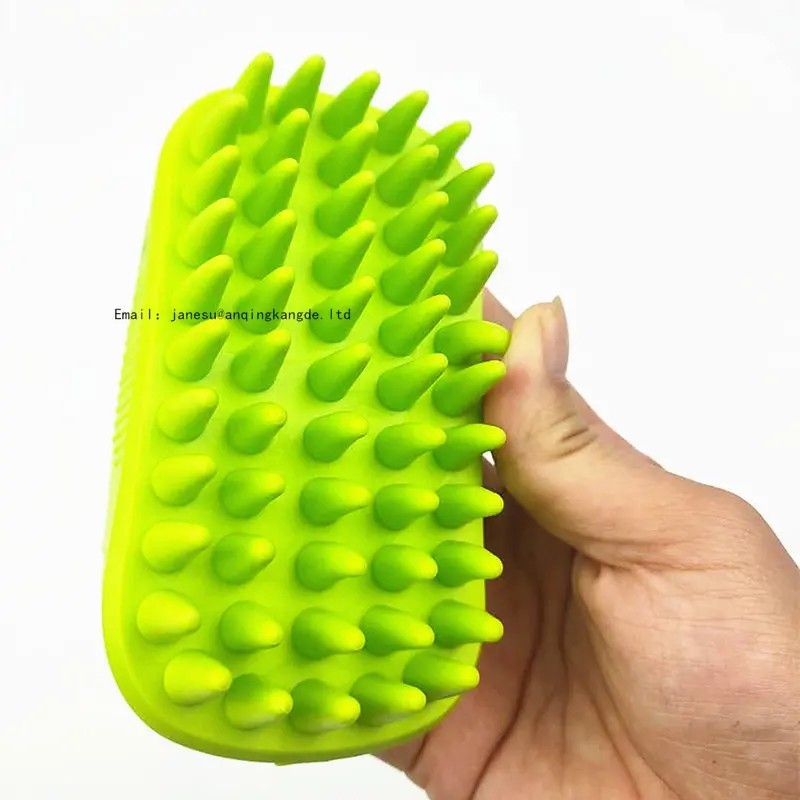 Rubber Dog Shampoo Grooming Brush