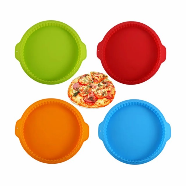 Non-Stick Pizza Tray-With Silicone Handle