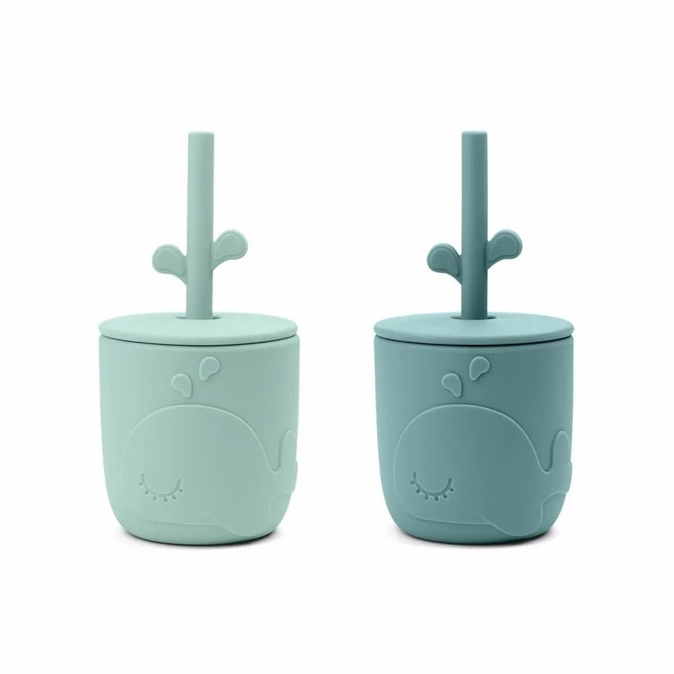100% Silicone Training Cup & Straw for Toddlers