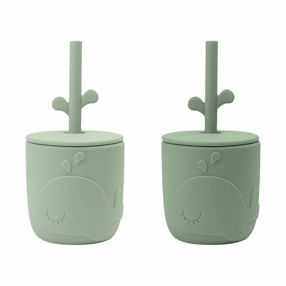 100% Silicone Training Cup & Straw for Toddlers
