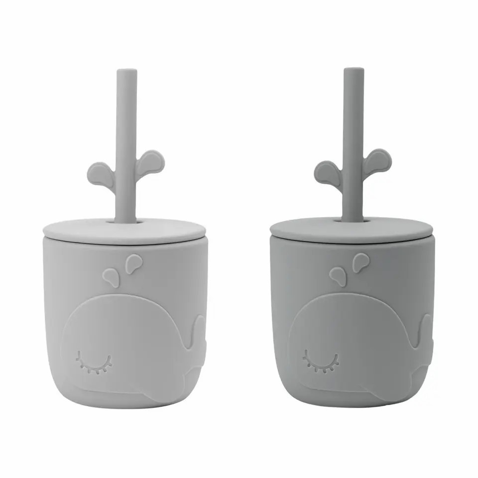 100% Silicone Training Cup & Straw for Toddlers