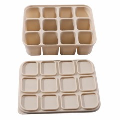 Silicone Baby Food Freezer Tray with Clip-on Lid
