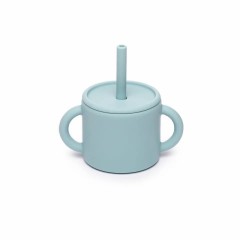 100% Silicone Baby Straw Cup Training Cup