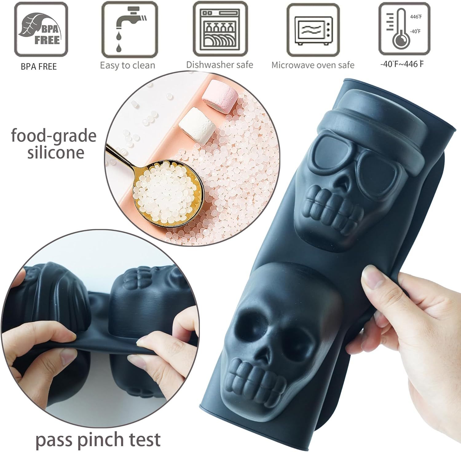 Silicone Skull Cakelet Mold