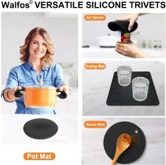 Silicone Trivet Mats Heat Resistant Pot Holders