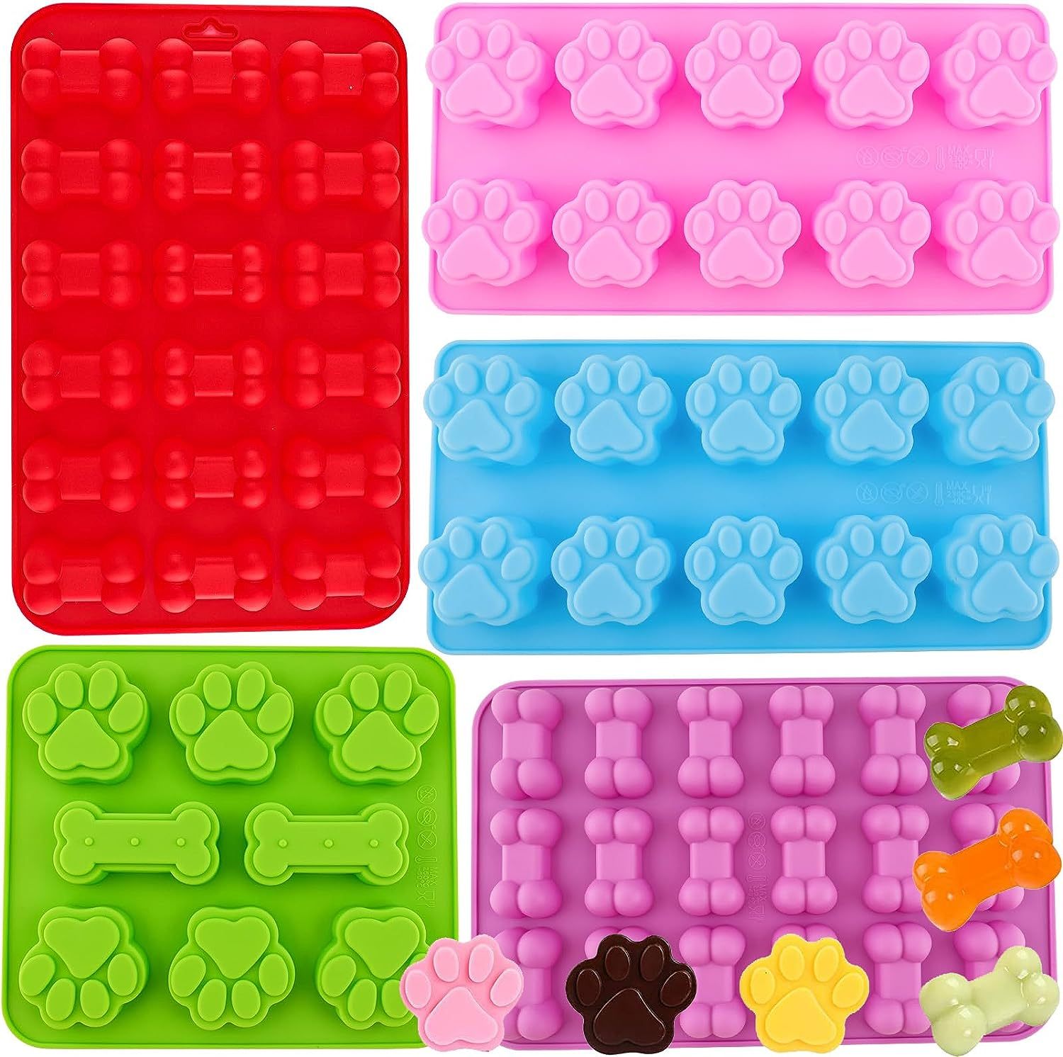 Puppy Dog Paw Bone Silicone Mold