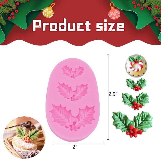 Christmas Cake Silicone Fondant Molds