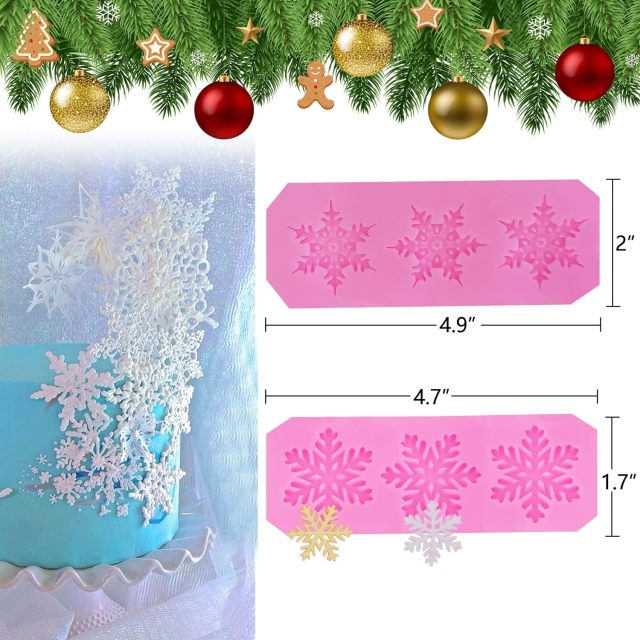Christmas Cake Silicone Fondant Molds