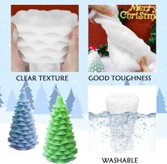 3D Christmas Tree Shape Candle Mold