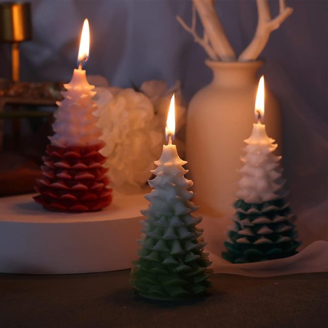 3D Christmas Tree Shape Candle Mold