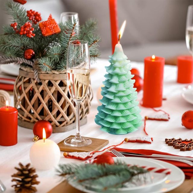 3D Christmas Tree Shape Candle Mold