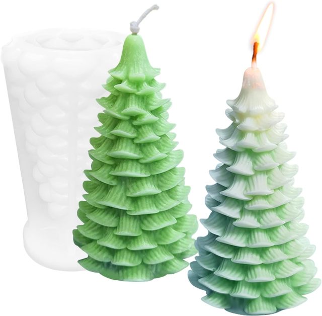  Christmas Tree Shape Candle Mold 