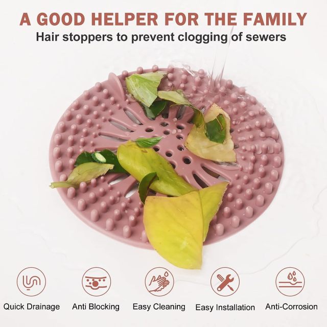 Silicone Hair Stopper Shower Drain Covers