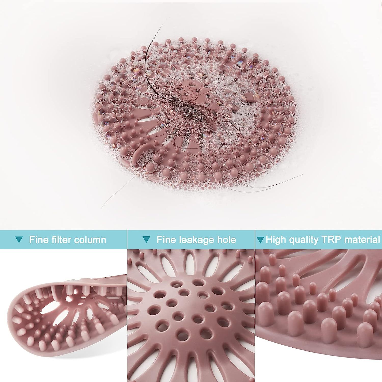 Silicone Hair Stopper Shower Drain Covers