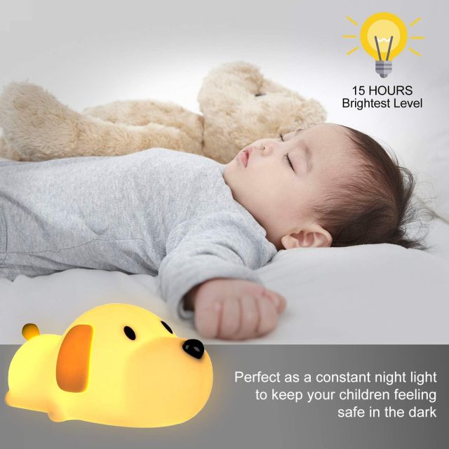 Silicone LED Papa Puppy Night Light