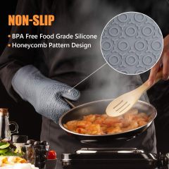 Silicone Oven Mitts and Pot Holders Sets