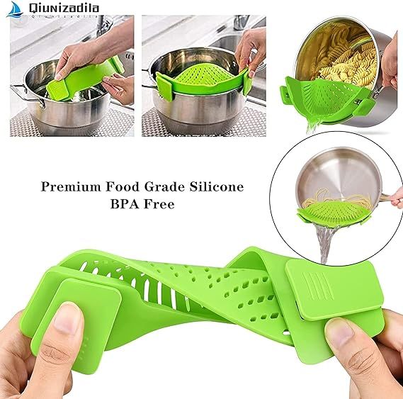 Clip On Strainer Silicone for All Pots and Pans