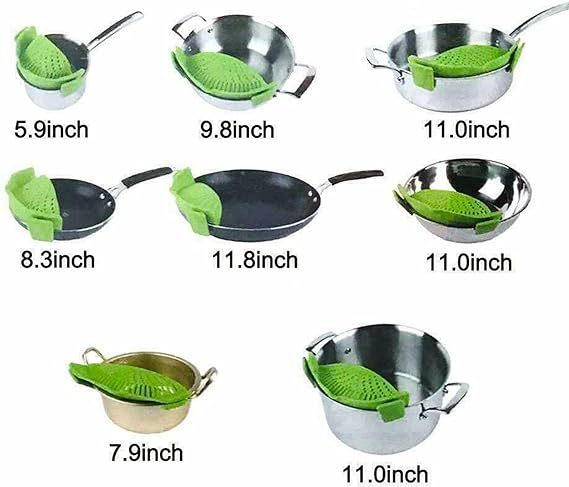 Clip On Strainer Silicone for All Pots and Pans